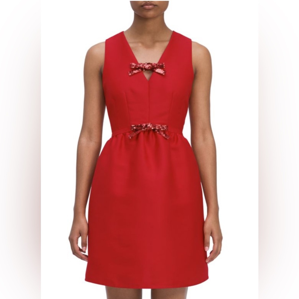 NWT KATE SPADE NEW YORK
Sequin Bow Mikado Dress, Size 00
